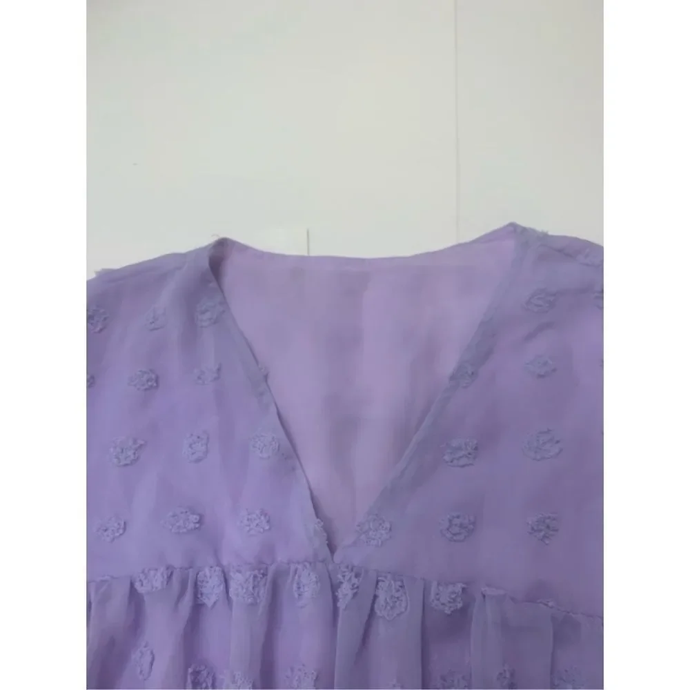 Lavender Babydoll Blouse - Picture 4 of 8